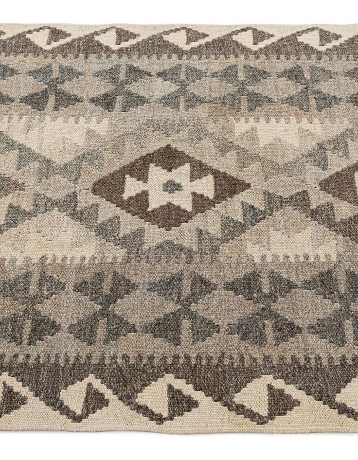 Detail image of  2' 7 x 9' 7  Hand Woven Kilim Maymana Wool Runner Rug