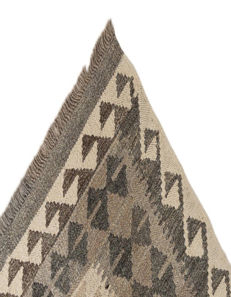 Detail image of  2' 7 x 9' 7  Hand Woven Kilim Maymana Wool Runner Rug