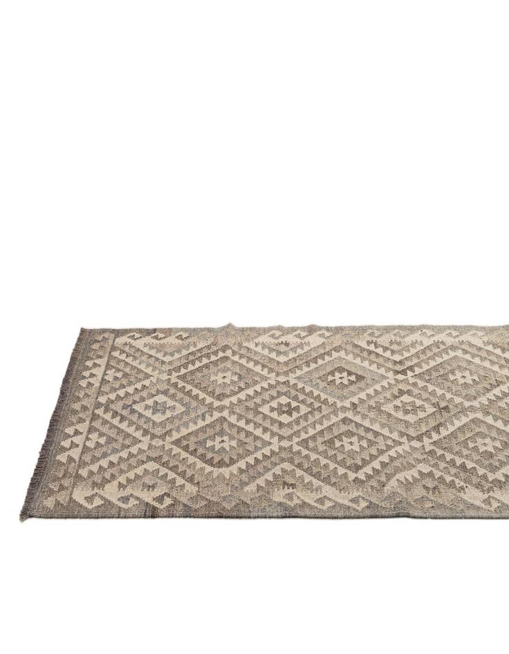 Detail image of  2' 11 x 13' 4  Hand Woven Kilim Maymana Wool Runner Rug