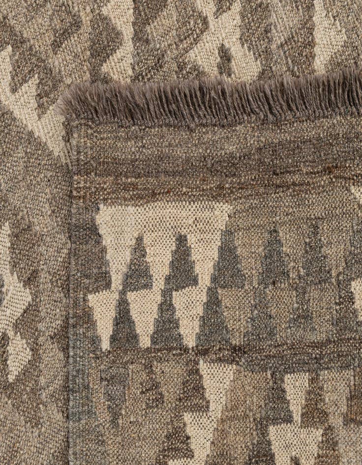 Detail image of  2' 11 x 13' 4  Hand Woven Kilim Maymana Wool Runner Rug