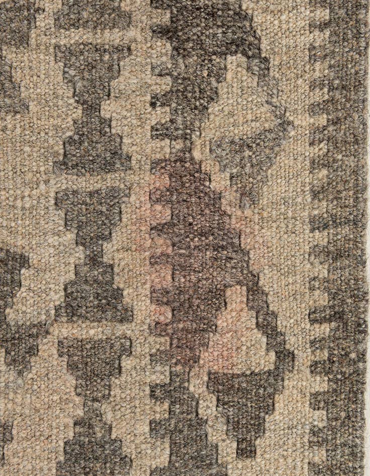 Detail image of  2' 10 x 9' 10  Hand Woven Kilim Maymana Wool Runner Rug