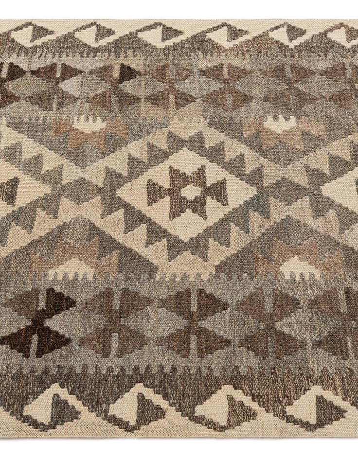Detail image of  2' 9 x 9' 8  Hand Woven Kilim Maymana Wool Runner Rug