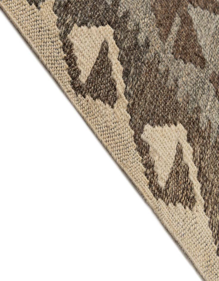 Detail image of  2' 9 x 9' 8  Hand Woven Kilim Maymana Wool Runner Rug