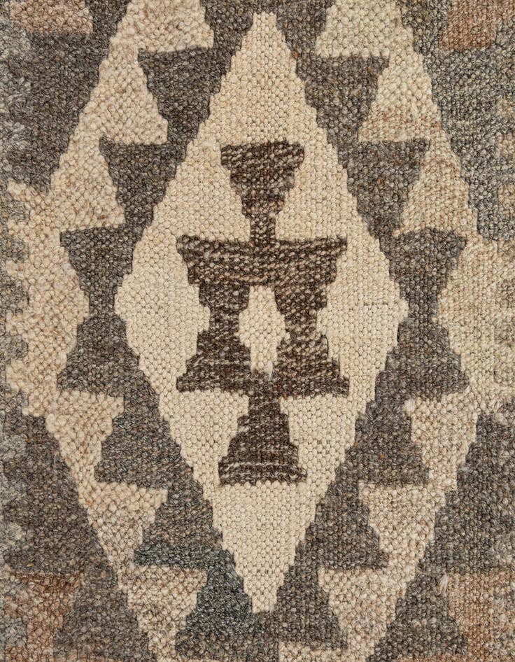 Detail image of  2' 9 x 9' 8  Hand Woven Kilim Maymana Wool Runner Rug