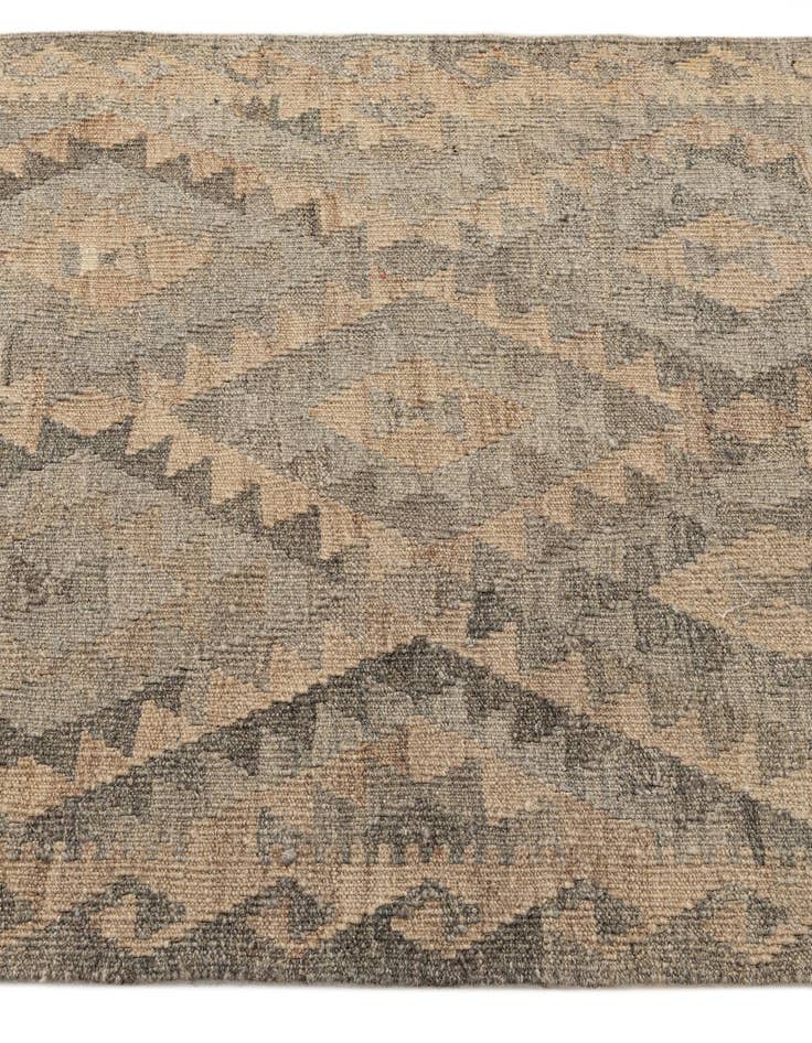 Detail image of  2' 9 x 9' 9  Hand Woven Kilim Maymana Wool Runner Rug