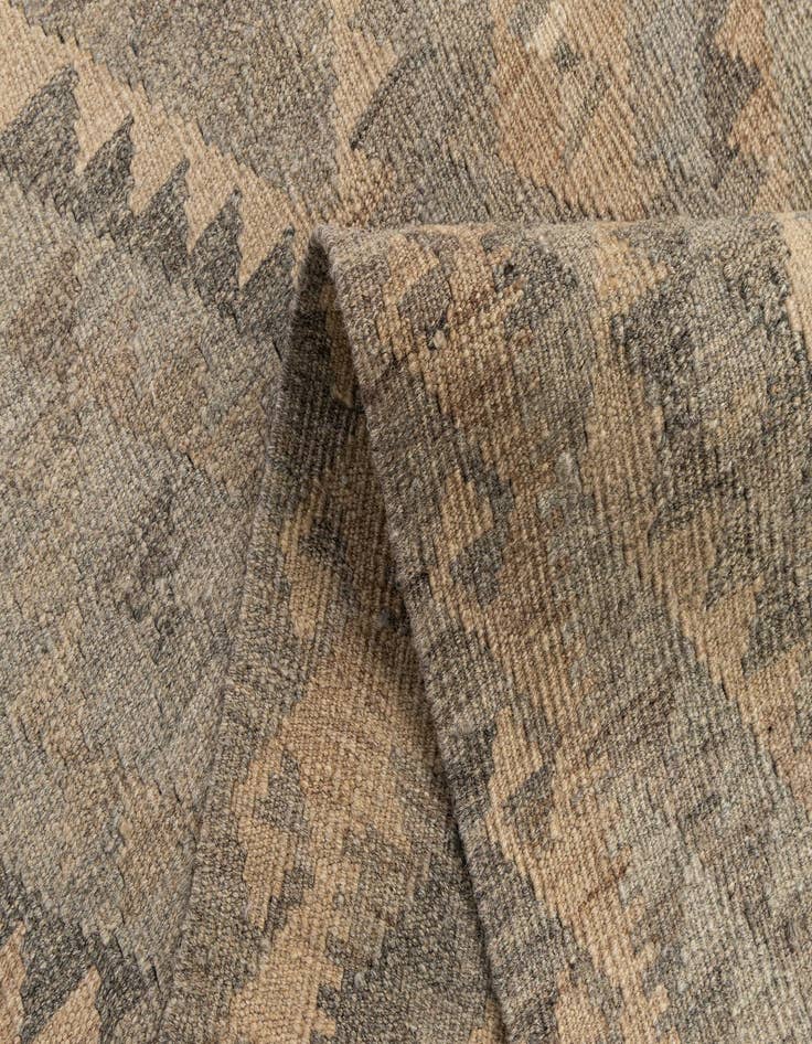 Detail image of  2' 9 x 9' 9  Hand Woven Kilim Maymana Wool Runner Rug