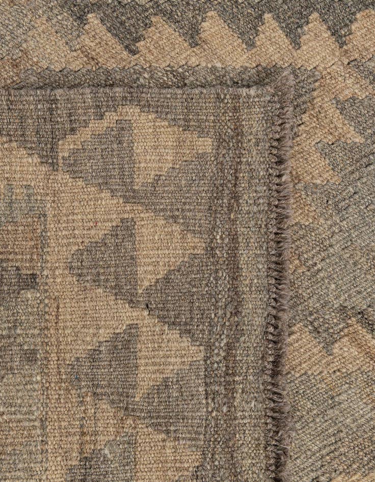 Detail image of  2' 9 x 9' 9  Hand Woven Kilim Maymana Wool Runner Rug