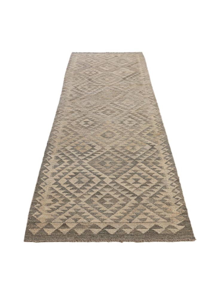 Detail image of  2' 9 x 10' 2  Hand Woven Kilim Maymana Wool Runner Rug