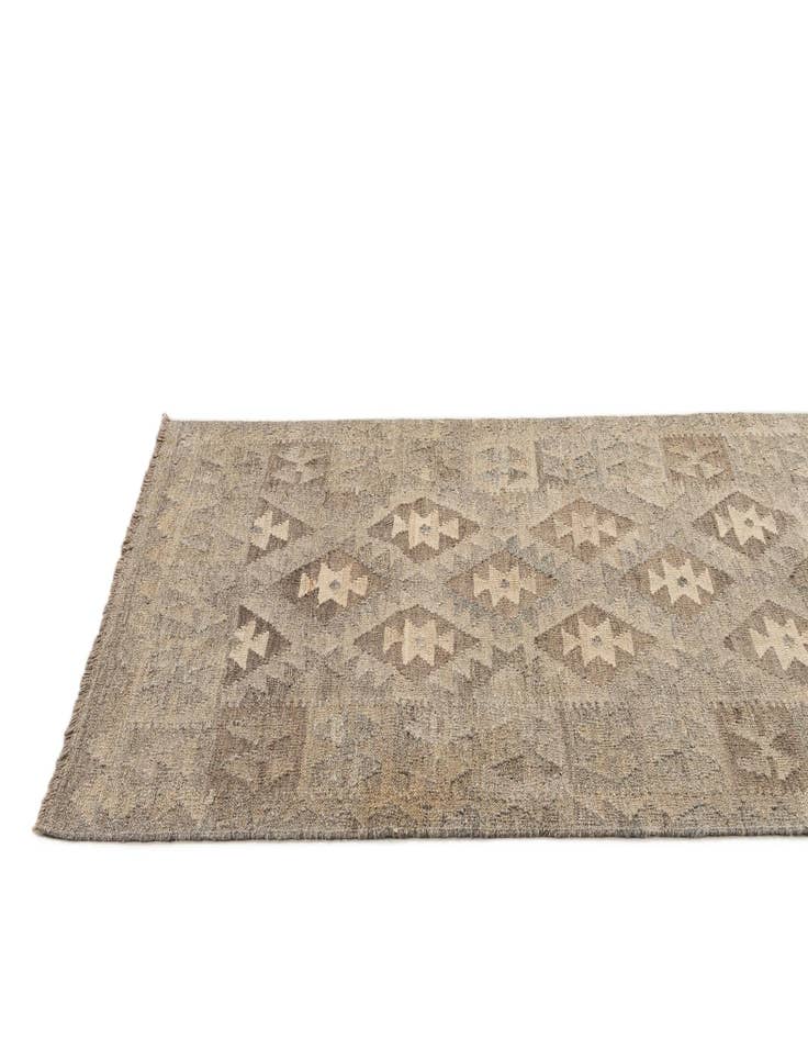 Detail image of  2' 11 x 9' 8  Hand Woven Kilim Maymana Wool Runner Rug