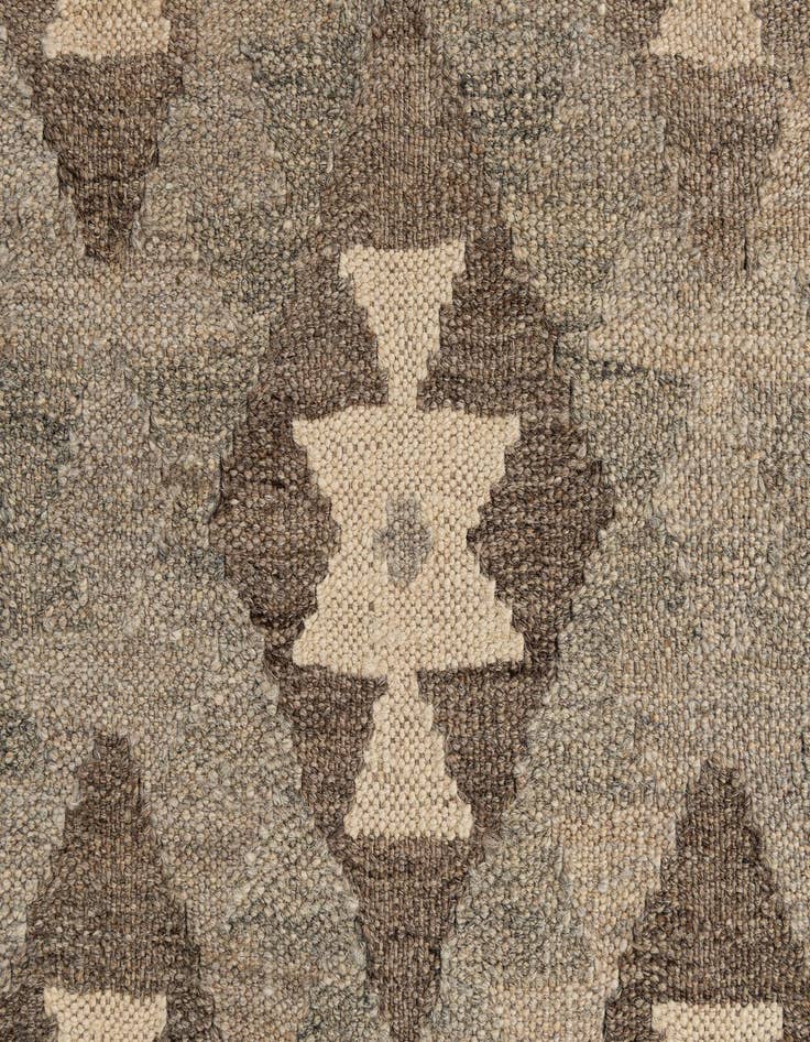 Detail image of  2' 11 x 9' 8  Hand Woven Kilim Maymana Wool Runner Rug