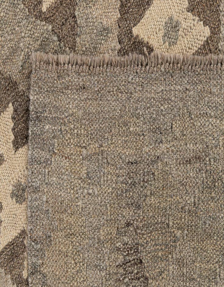 Detail image of  2' 11 x 9' 8  Hand Woven Kilim Maymana Wool Runner Rug