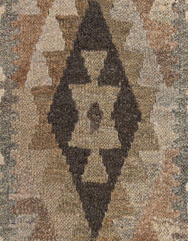 Detail image of  2' 8 x 9' 6  Hand Woven Kilim Maymana Wool Runner Rug
