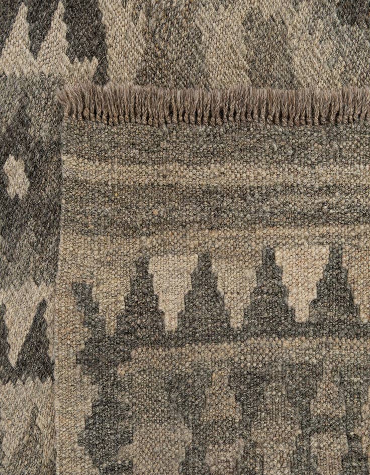 Detail image of  2' 9 x 9' 6  Hand Woven Kilim Maymana Wool Runner Rug