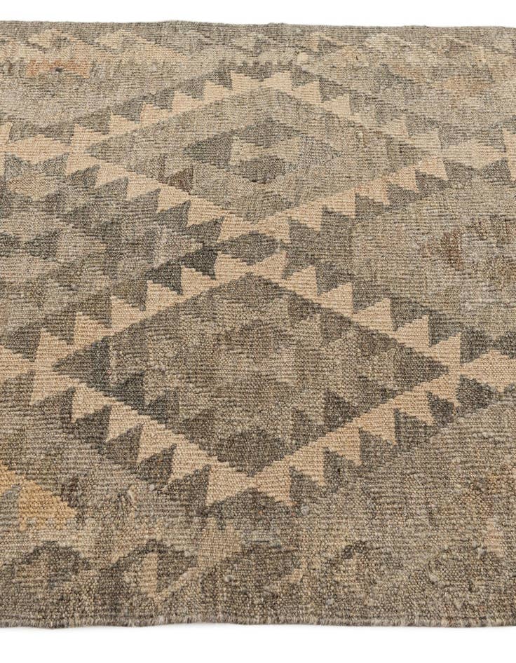 Detail image of  2' 11 x 9' 10  Hand Woven Kilim Maymana Wool Runner Rug