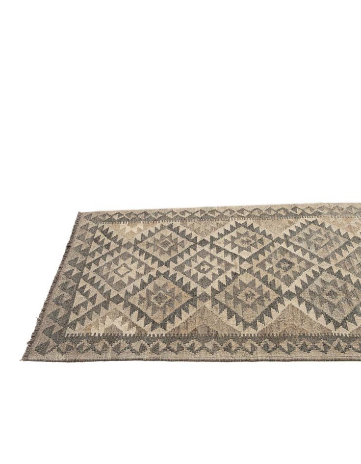 Detail image of  2' 8 x 9' 10  Hand Woven Kilim Maymana Wool Runner Rug