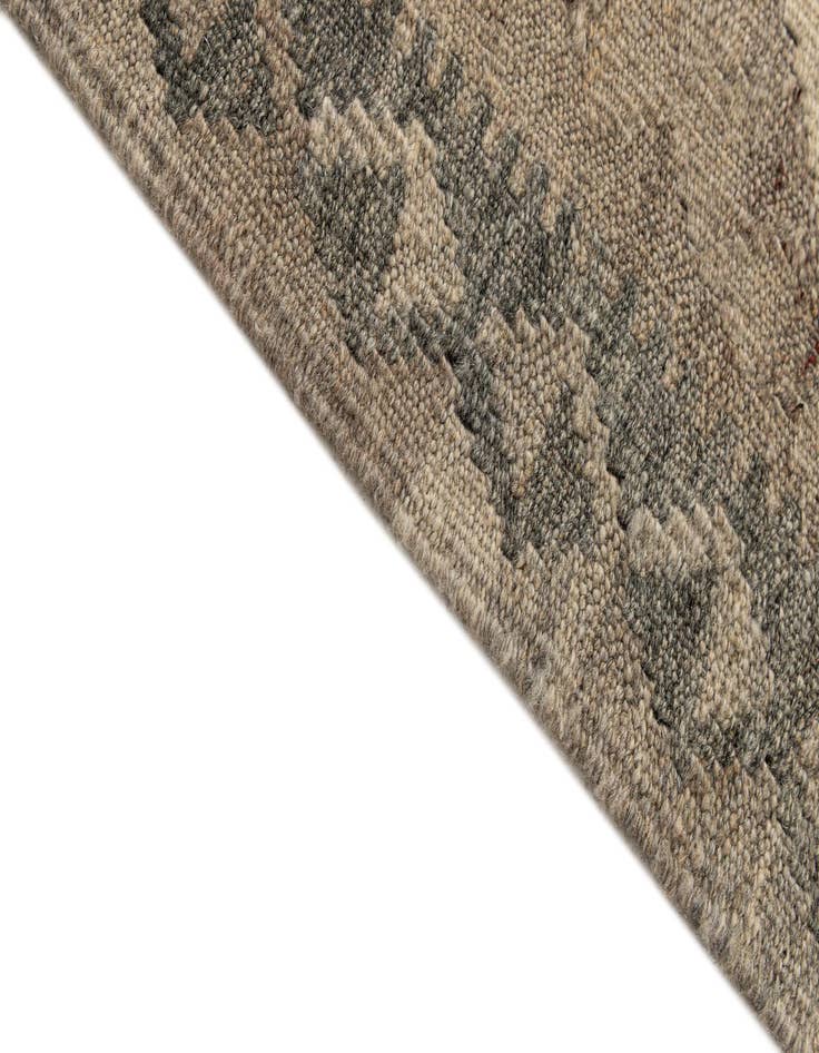 Detail image of  2' 8 x 9' 10  Hand Woven Kilim Maymana Wool Runner Rug