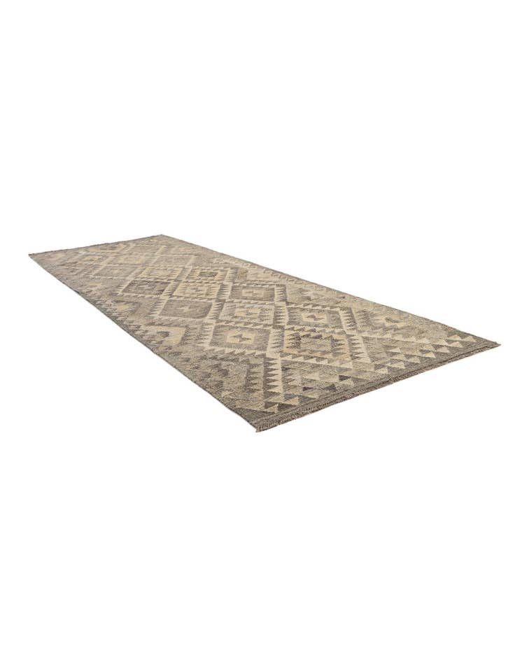 Detail image of  3' 1 x 9' 4  Hand Woven Kilim Maymana Wool Runner Rug
