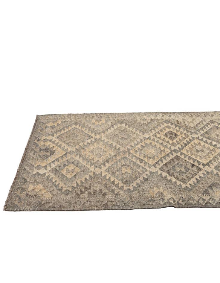 Detail image of  3' 1 x 9' 4  Hand Woven Kilim Maymana Wool Runner Rug