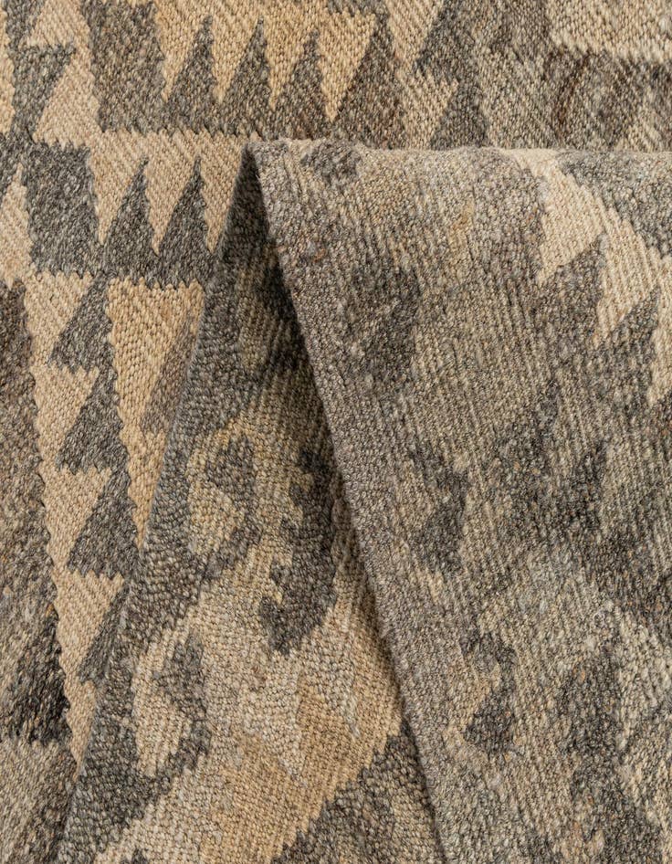 Detail image of  3' 1 x 9' 4  Hand Woven Kilim Maymana Wool Runner Rug