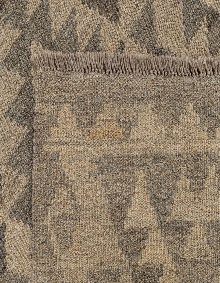 Detail image of  2' 9 x 9' 11  Hand Woven Kilim Maymana Wool Runner Rug