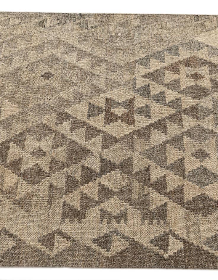 Detail image of  2' 9 x 9' 11  Hand Woven Kilim Maymana Wool Runner Rug