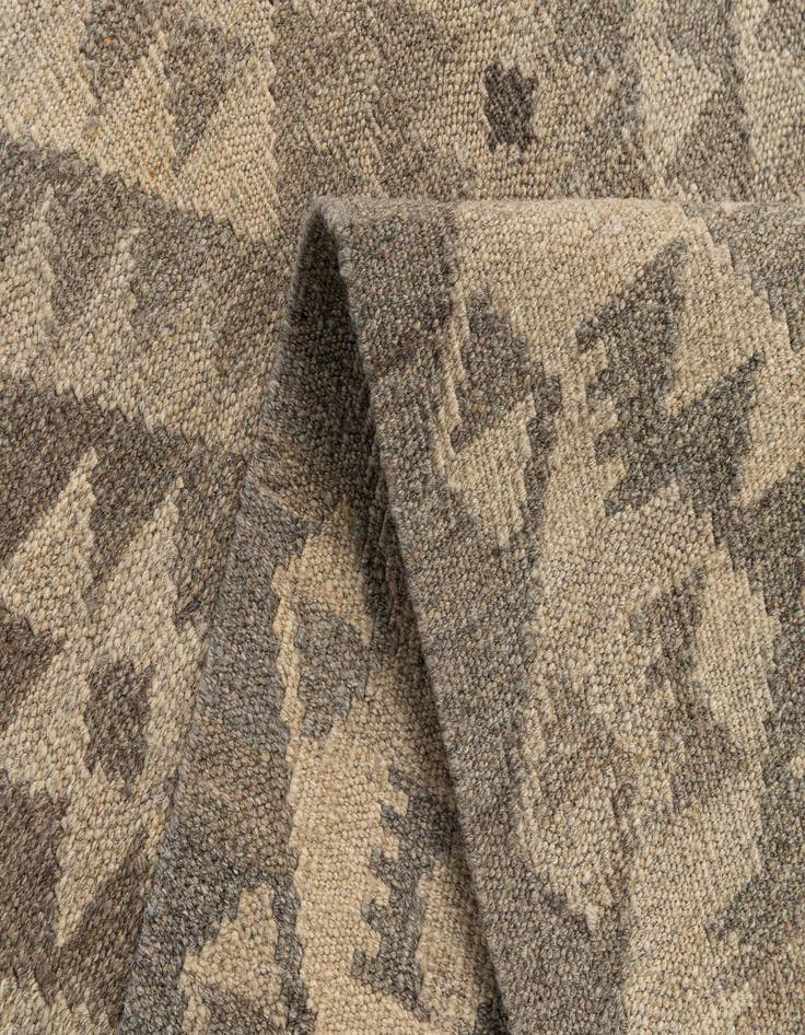 Detail image of  2' 9 x 9' 11  Hand Woven Kilim Maymana Wool Runner Rug