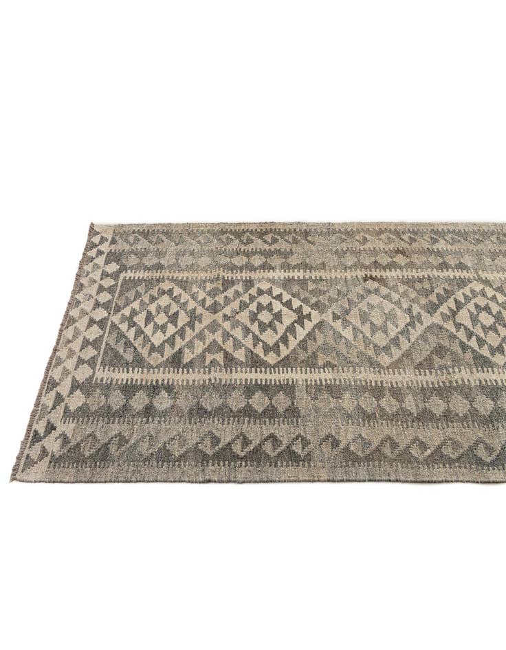 Detail image of  3' x 9' 9  Hand Woven Kilim Maymana Wool Runner Rug