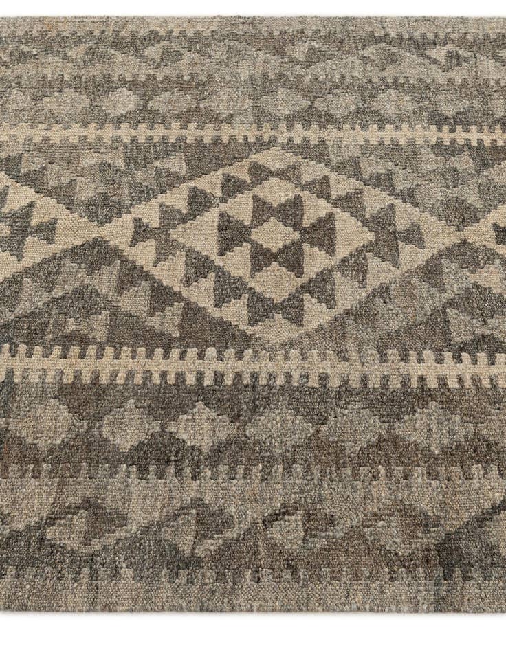 Detail image of  3' x 9' 9  Hand Woven Kilim Maymana Wool Runner Rug