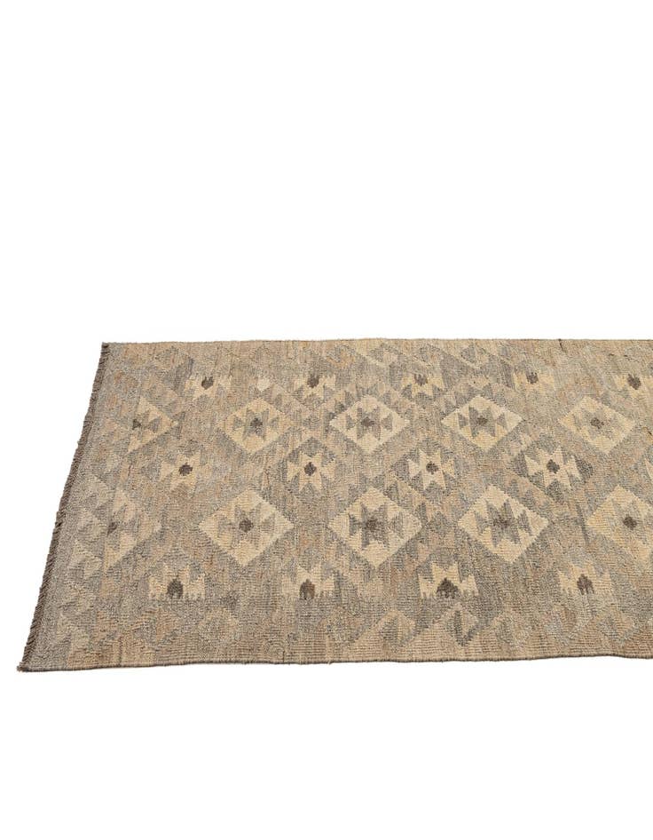 Detail image of  2' 9 x 9' 9  Hand Woven Kilim Maymana Wool Runner Rug