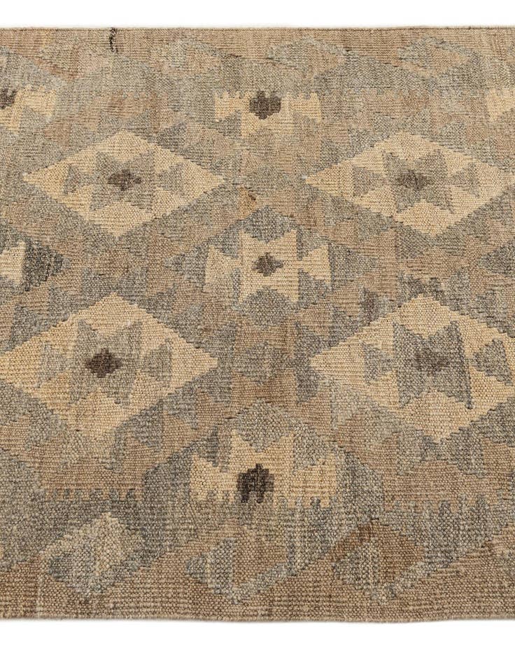 Detail image of  2' 9 x 9' 9  Hand Woven Kilim Maymana Wool Runner Rug