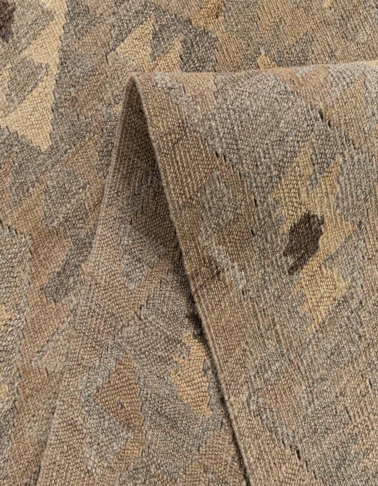 Detail image of  2' 9 x 9' 9  Hand Woven Kilim Maymana Wool Runner Rug