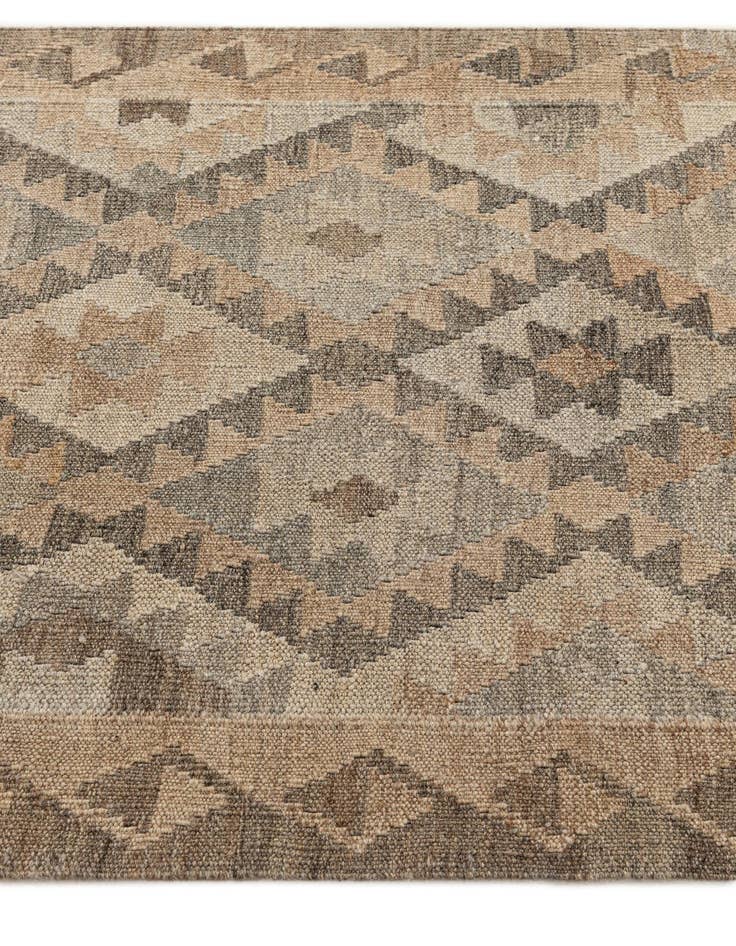 Detail image of  2' 9 x 9' 8  Hand Woven Kilim Maymana Wool Runner Rug