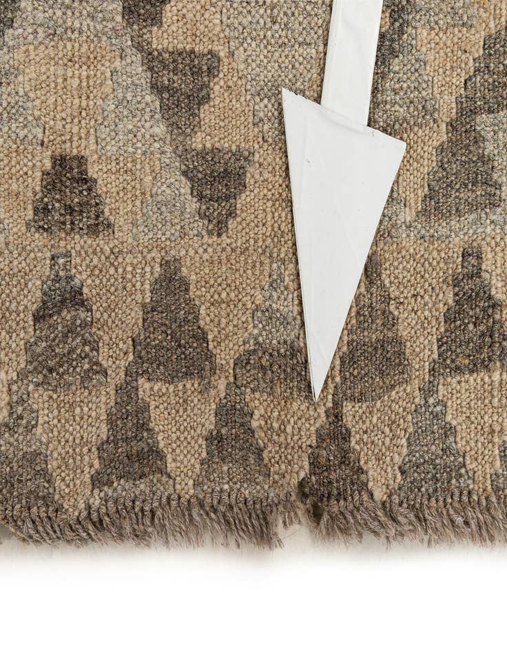 Detail image of  2' 9 x 9' 8  Hand Woven Kilim Maymana Wool Runner Rug