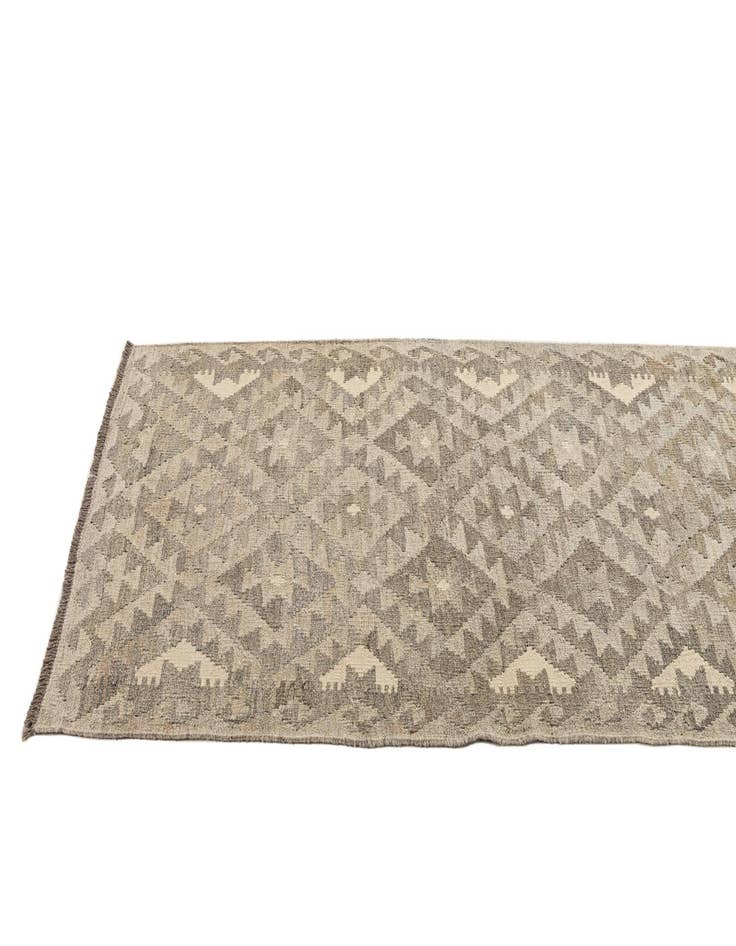 Detail image of  2' 11 x 9' 11  Hand Woven Kilim Maymana Wool Runner Rug