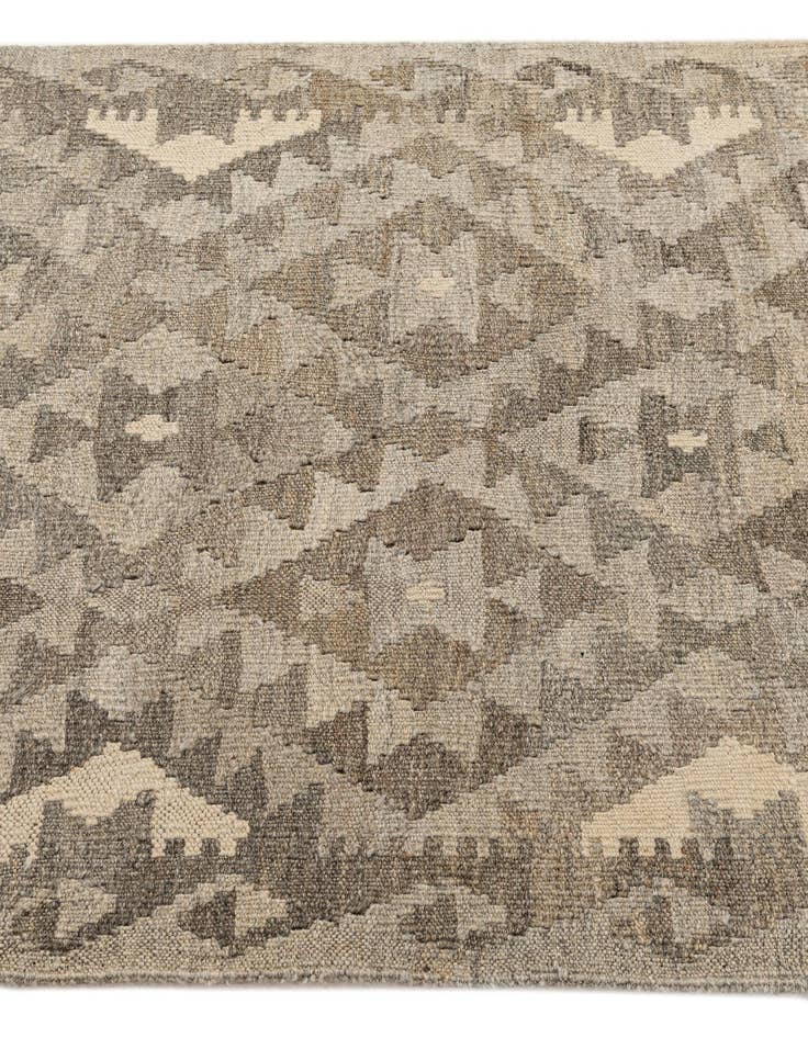 Detail image of  2' 11 x 9' 11  Hand Woven Kilim Maymana Wool Runner Rug