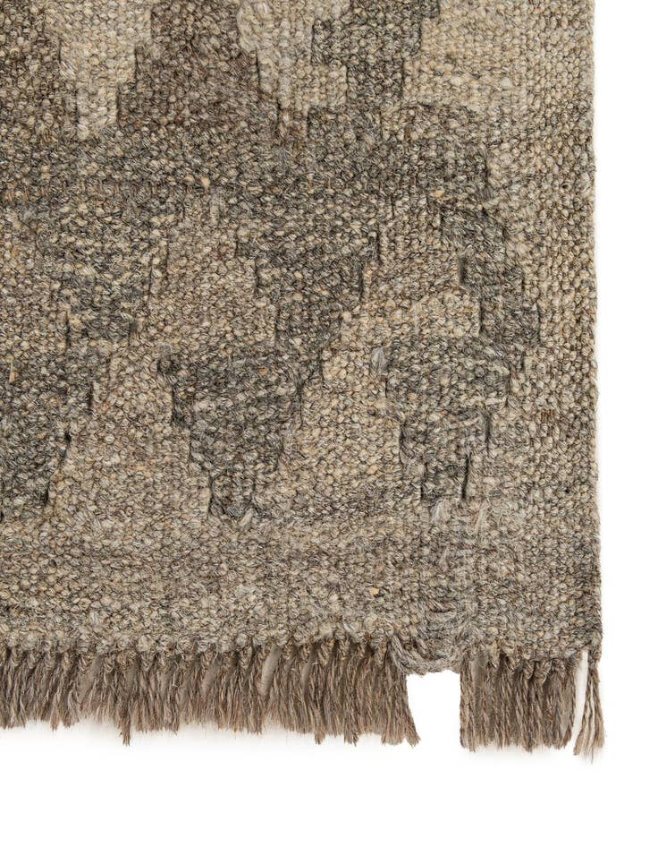 Detail image of  2' 11 x 9' 11  Hand Woven Kilim Maymana Wool Runner Rug
