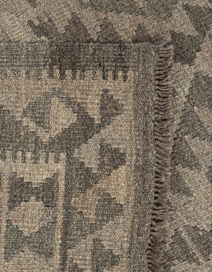 Detail image of  2' 9 x 9' 10  Hand Woven Kilim Maymana Wool Runner Rug