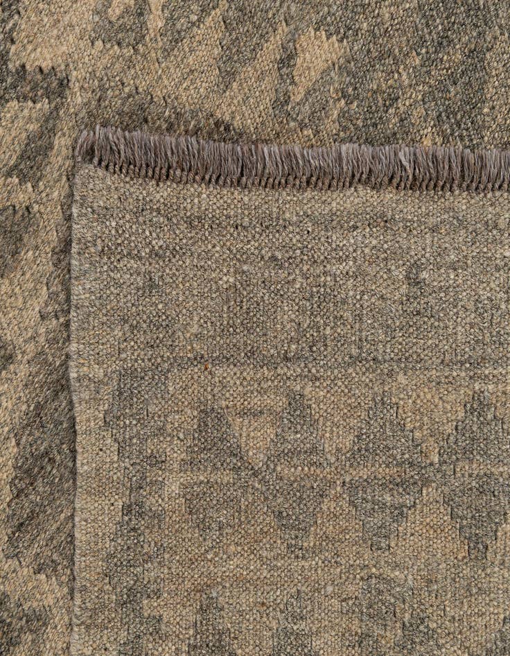 Detail image of  2' 8 x 9' 9  Hand Woven Kilim Maymana Wool Runner Rug