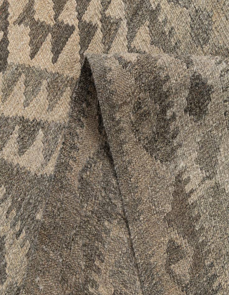 Detail image of  3' 1 x 10' 2  Hand Woven Kilim Maymana Wool Runner Rug