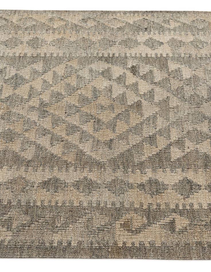 Detail image of  2' 10 x 9' 11  Hand Woven Kilim Maymana Wool Runner Rug
