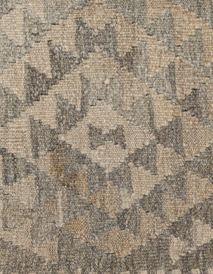 Detail image of  2' 10 x 9' 11  Hand Woven Kilim Maymana Wool Runner Rug