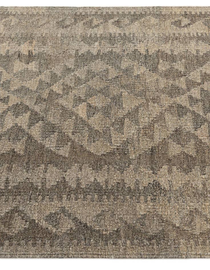 Detail image of  2' 10 x 9' 10  Hand Woven Kilim Maymana Wool Runner Rug
