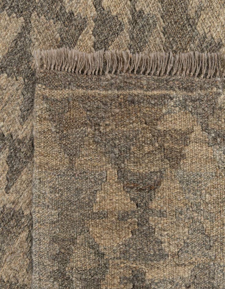 Detail image of  2' 10 x 9' 10  Hand Woven Kilim Maymana Wool Runner Rug