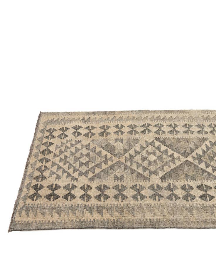 Detail image of  2' 10 x 9' 8  Hand Woven Kilim Maymana Wool Runner Rug