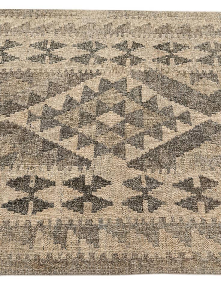 Detail image of  2' 10 x 9' 8  Hand Woven Kilim Maymana Wool Runner Rug