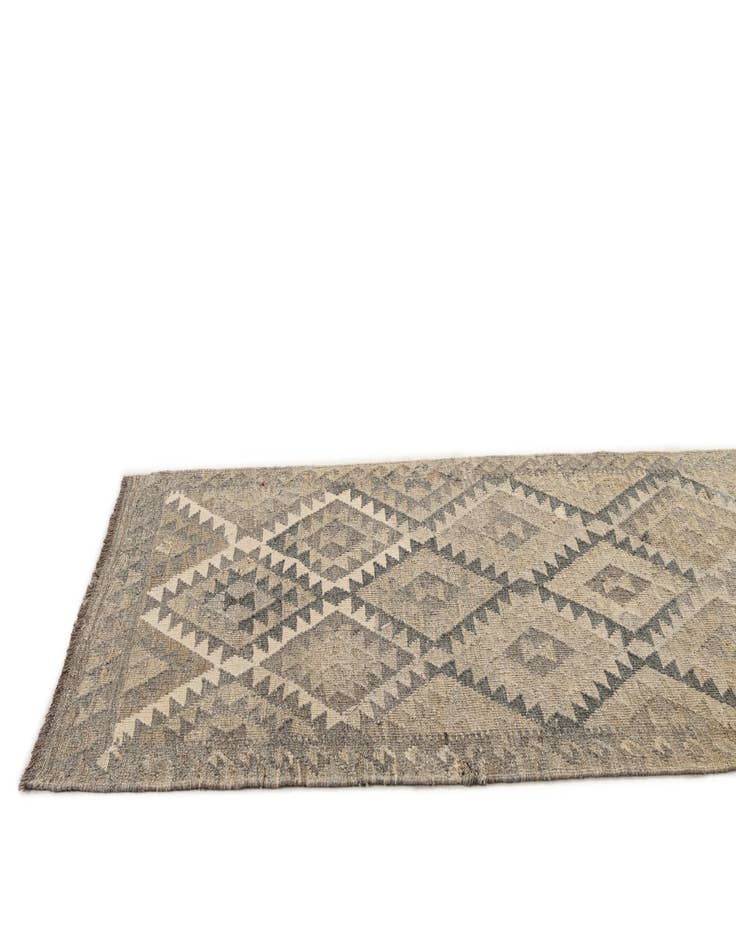 Detail image of  2' 11 x 9' 7  Hand Knotted Kilim Maymana Wool Runner Rug