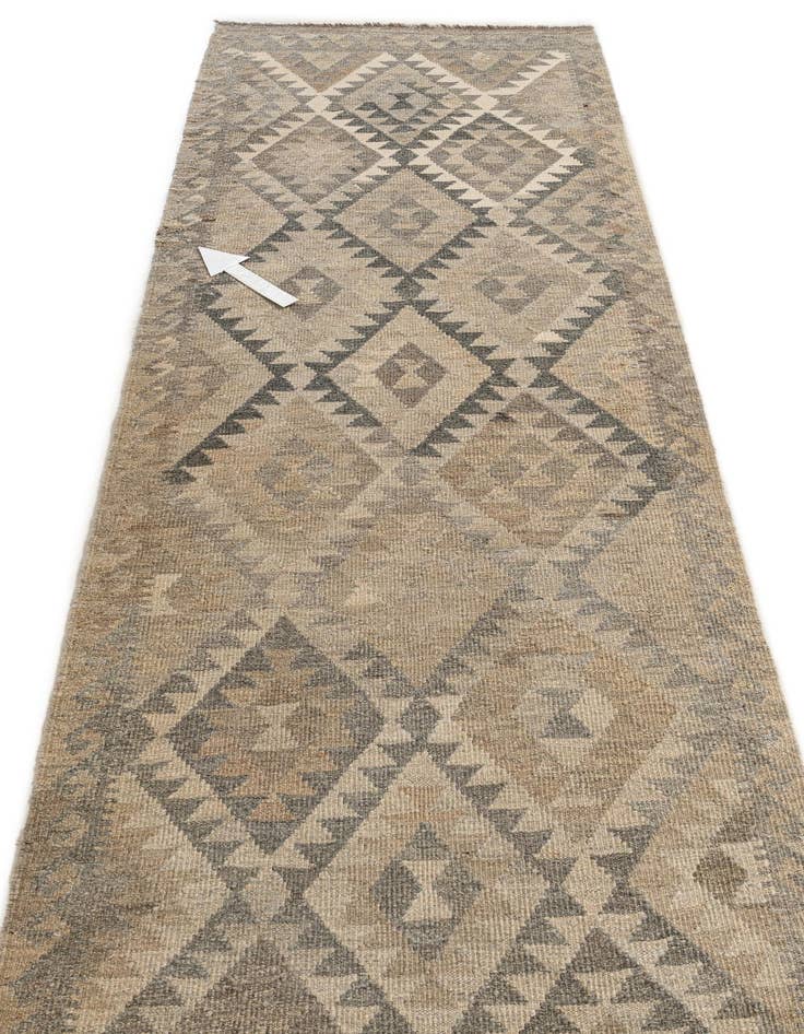 Detail image of  2' 11 x 9' 7  Hand Knotted Kilim Maymana Wool Runner Rug