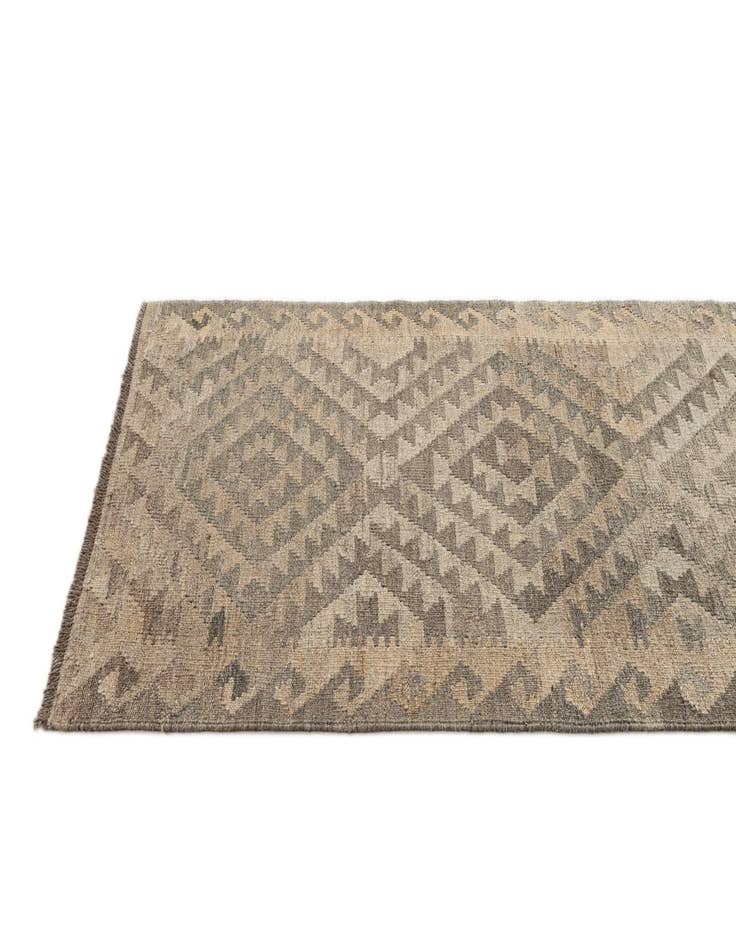 Detail image of  2' 10 x 9' 8  Hand Woven Kilim Maymana Wool Runner Rug