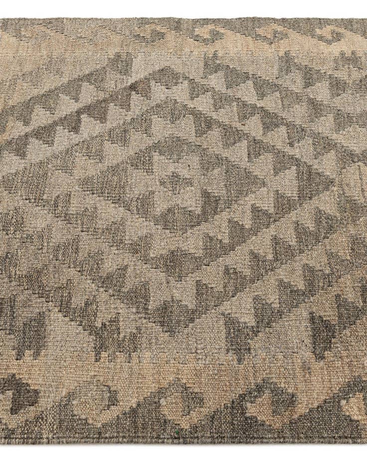 Detail image of  2' 10 x 9' 8  Hand Woven Kilim Maymana Wool Runner Rug