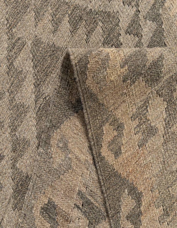 Detail image of  2' 10 x 9' 8  Hand Woven Kilim Maymana Wool Runner Rug